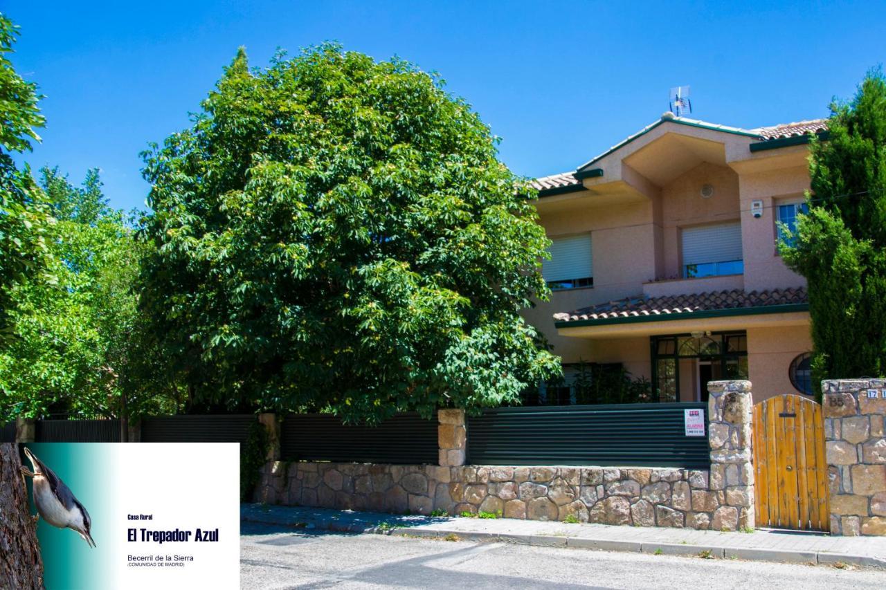 Casa Rural El Trepador Azul Futbolin Barbacoa 8 Personas Becerril de la Sierra Exterior photo